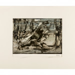 Unter Wasser, o. J., Mischtechnik auf Papier, 29 x 39 cm