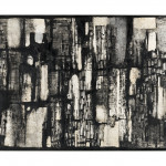 Beige gegen schwarz, o. J., Aquarell auf Papier, 34 x 54 cm 