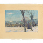 Sonniger Märztag, 1947, Aquarell auf Papier, 21 x 30,5 cm